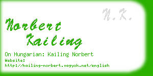 norbert kailing business card